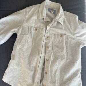Small Petite gray LL Bean  flannel shirt